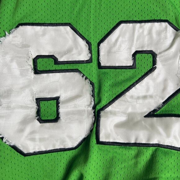 Vintage Hulk Universal Studios Green Football Jersey Size Large #62 minor stains - Picture 6 of 7